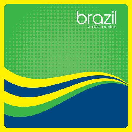 Brazil design over yellow background, vector illustrationのイラスト素材