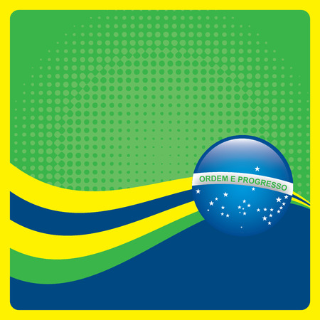 Brazil design over  background, vector illustrationのイラスト素材