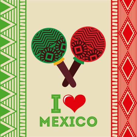 Mexico design over beige background, vector illustrationのイラスト素材