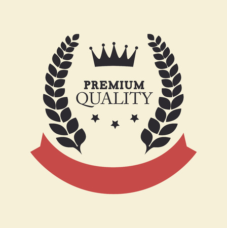 Emblem design over beige background, vector illustrationのイラスト素材