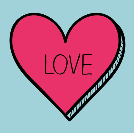 Love design over blue background, vector illustrationのイラスト素材