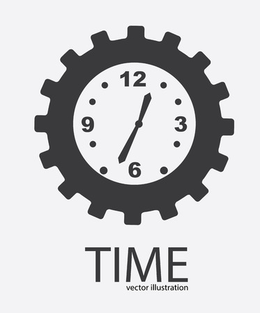 Time design over white background, vector illustrationのイラスト素材