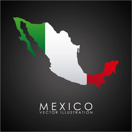Mexico design over black background, vector illustrationのイラスト素材