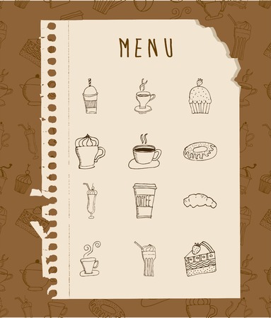 Foodstuff design over brown background, vector illustrationのイラスト素材