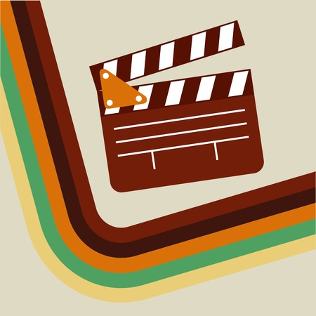 Cinema design over beige background, vector illustrationのイラスト素材