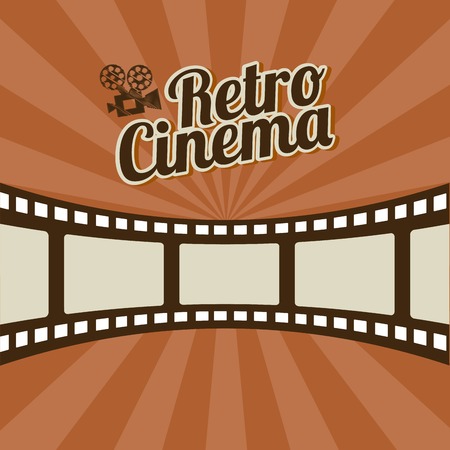 Cinema design over stripes background, vector illustrationのイラスト素材