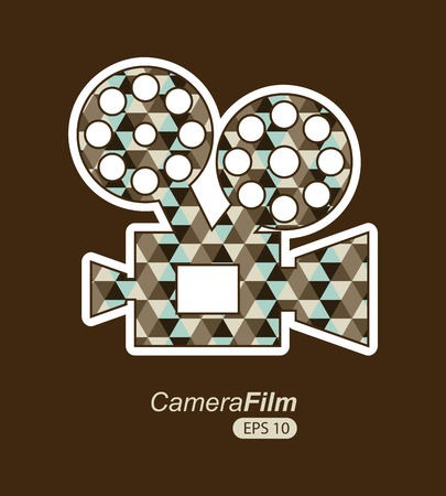 Cinema design over brown background, vector illustrationのイラスト素材