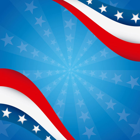 USA design over blue background, vector illustrationのイラスト素材