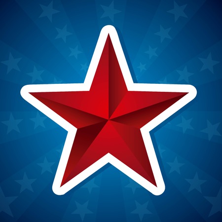 USA design over blue background, vector illustrationのイラスト素材