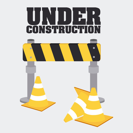 Under construction design over gray background, vector illustrationのイラスト素材