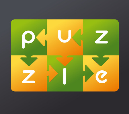 Puzzle design over gray background, vector illustrationのイラスト素材