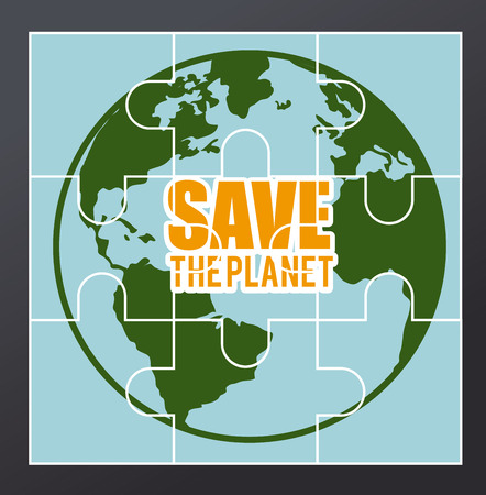 Puzzle design over gray background, vector illustrationのイラスト素材