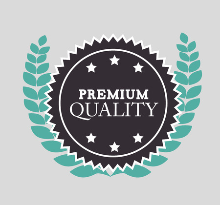 Emblem design over gray background, vector illustrationのイラスト素材