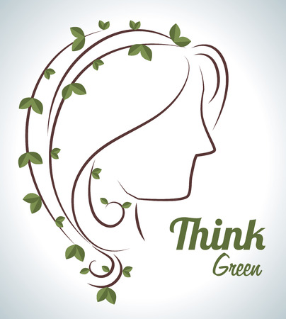 Ecology design over gray background, vector illustrationのイラスト素材