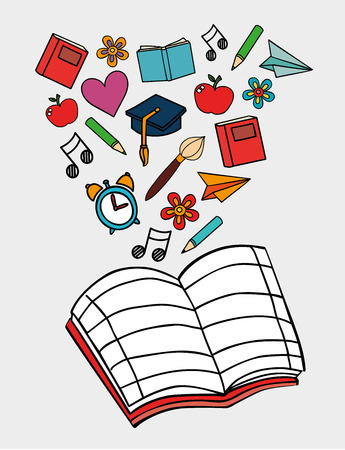 School design over gray background, vector illustrationのイラスト素材