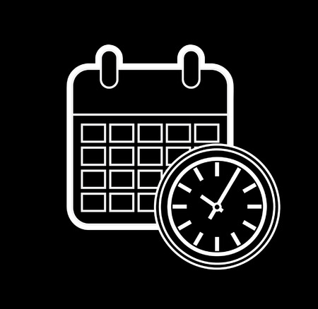 Time design over black background, vector illustrationのイラスト素材