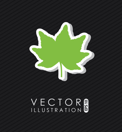 Ecology  design over black background, vector illustrationのイラスト素材