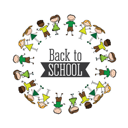 School design over white background, vector illustrationのイラスト素材