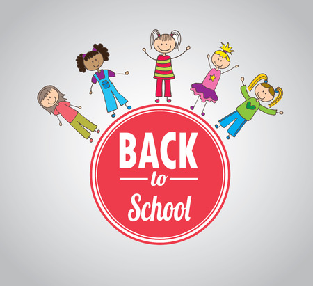 School design over gray background, vector illustrationのイラスト素材