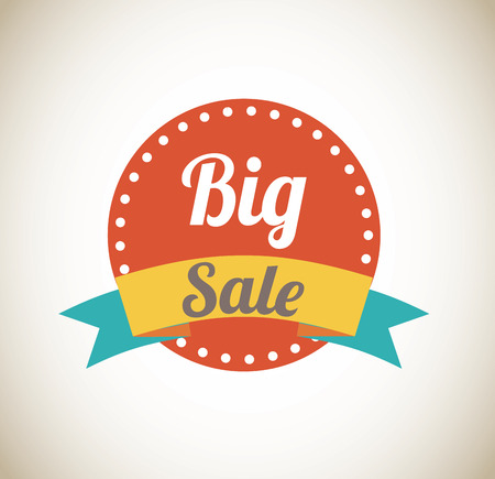 Shopping design over beige background, vector illustrationのイラスト素材