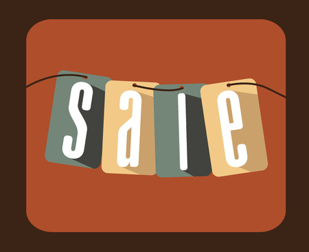 Shopping design over brown background, vector illustrationのイラスト素材