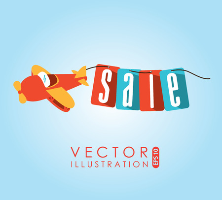 Shopping design over blue background, vector illustrationのイラスト素材