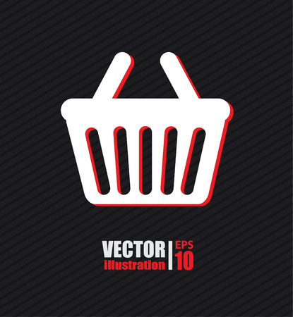 Shopping design over black background, vector illustrationのイラスト素材