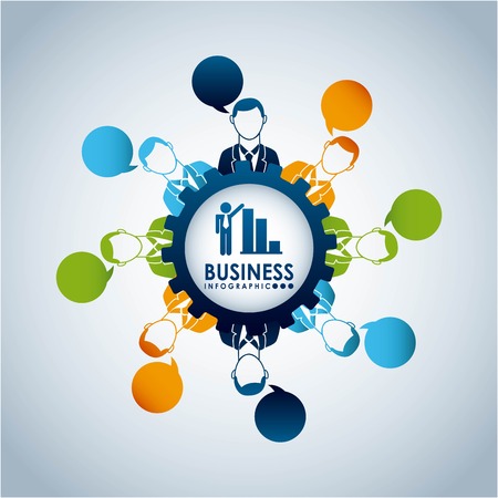 Business design over gray background ,vector illustrationのイラスト素材