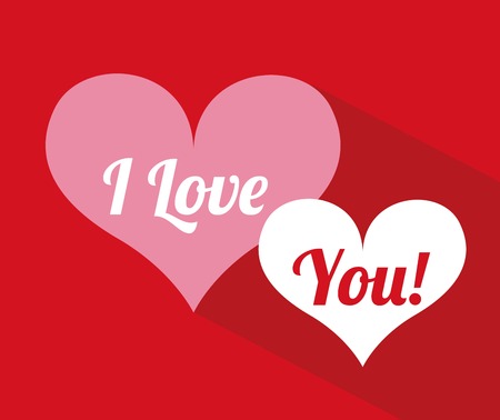 Love design over red background, vector illustrationのイラスト素材