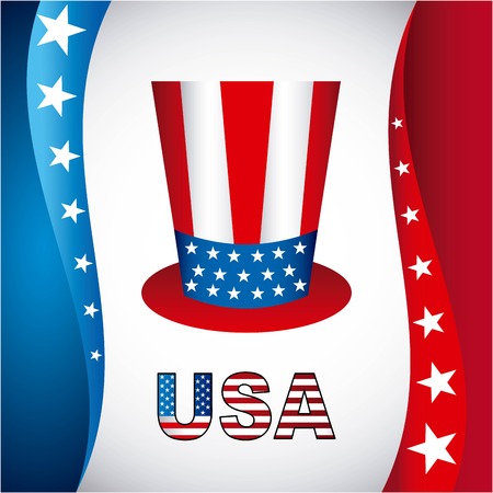 USA design over colorful background, vector illustrationのイラスト素材