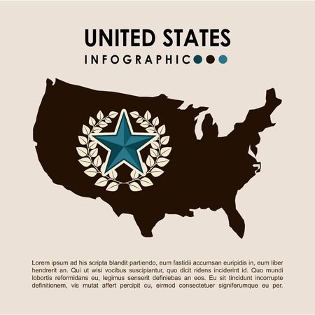 USA design over beige background, vector illustrationのイラスト素材