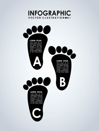 Infographic design over gray background, vector illustrationのイラスト素材