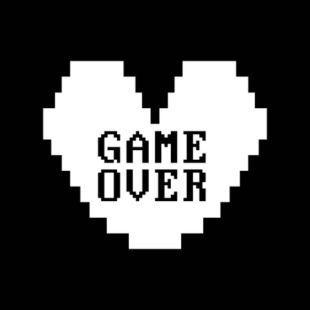 Videogame design over black background, vector illustrationのイラスト素材