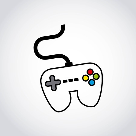 Videogame design over white background, vector illustrationのイラスト素材
