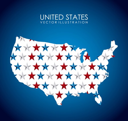 USA design over blue background, vector illustrationのイラスト素材