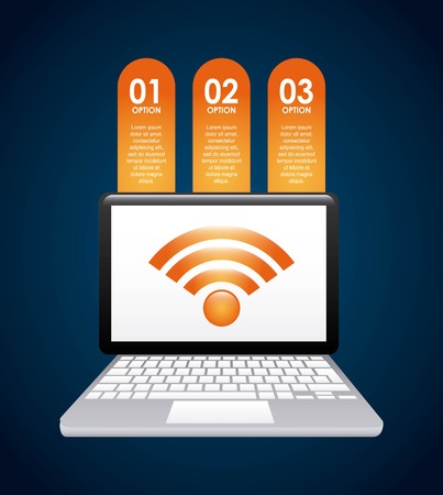 Technology design over blue background, vector illustrationのイラスト素材