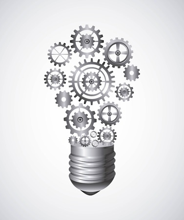 Bulb design over white background, vector illustrationのイラスト素材