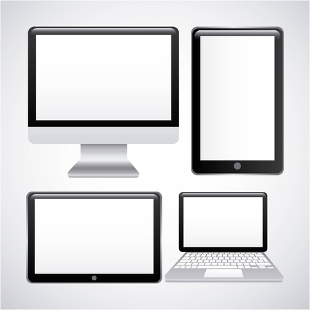 Technology design over gray background, vector illustrationのイラスト素材