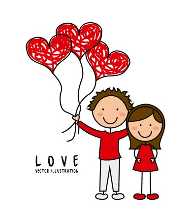 Love design over white  background, vector illustrationのイラスト素材