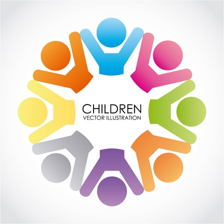 Kids design over gray background, vector illustrationのイラスト素材