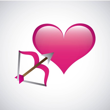 Love design over gray background, vector illustrationのイラスト素材