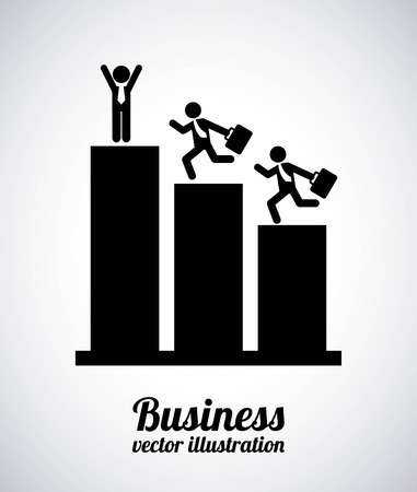 Business design over gray background, vector illustrationのイラスト素材