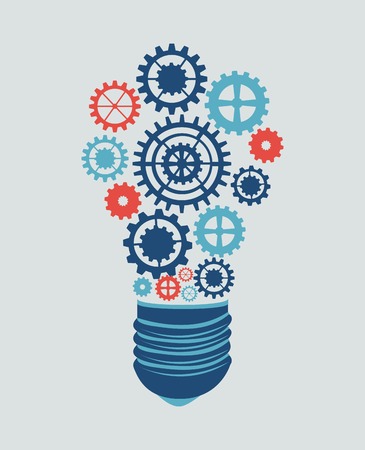 Bulb design over gray background, vector illustrationのイラスト素材