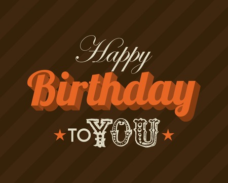 Birthday design over brown background, vector illustrationのイラスト素材