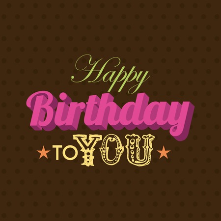 Birthday design over brown background, vector illustrationのイラスト素材