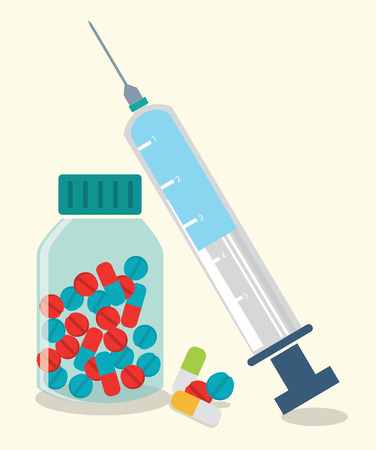 Medical design over beige background ,vector illustrationのイラスト素材
