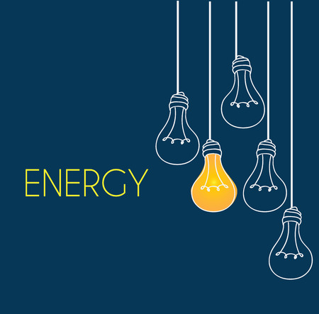 Bulb design over blue background, vector illustrationのイラスト素材