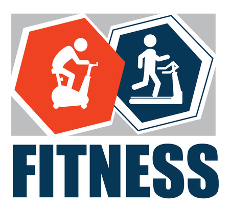 Fitness design over white background ,vector illustrationのイラスト素材