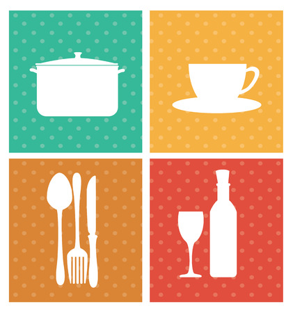 kitchen design over white background, vector illustrationのイラスト素材