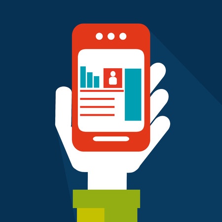 Technology design over blue background, vector illustrationのイラスト素材